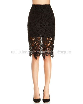 Venetian Black Lace Skirt